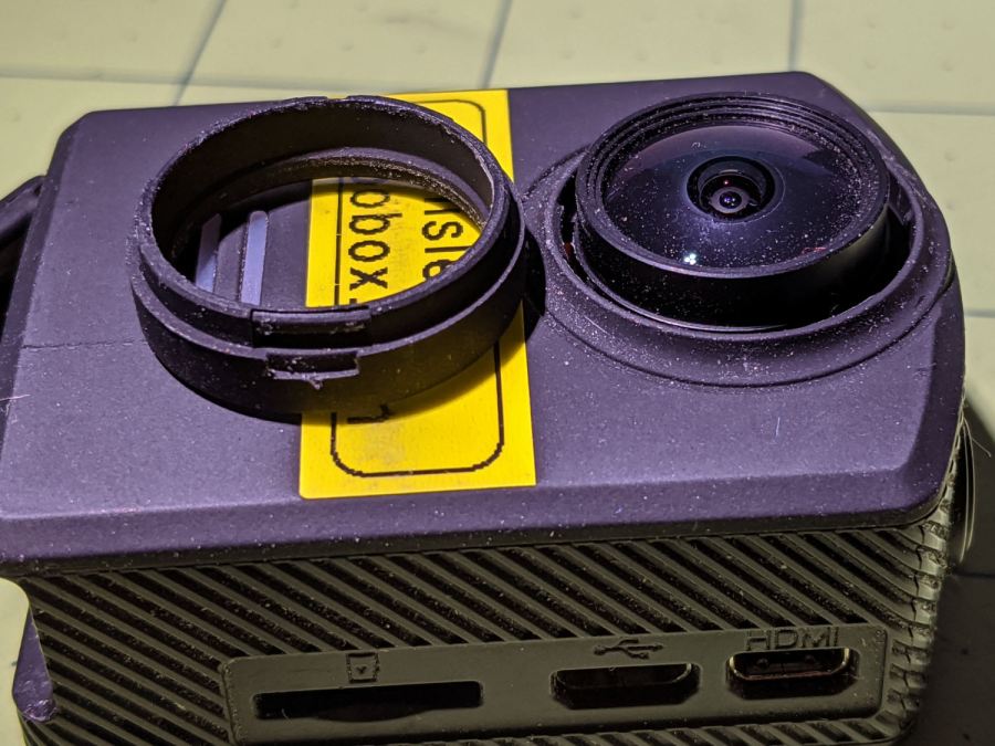 SJCAM M20 - lens ring removed