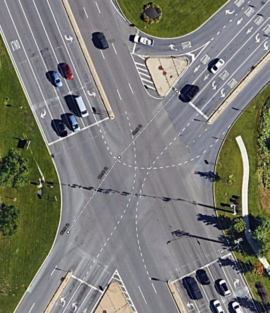 Rt 9 Vassar Rd SB - distances