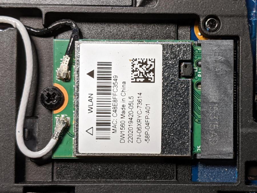 Dell E7250 - DW1560 card in place