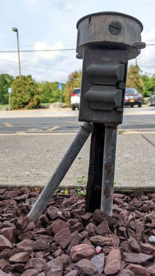 Outdoor Junction Box - angled conduit