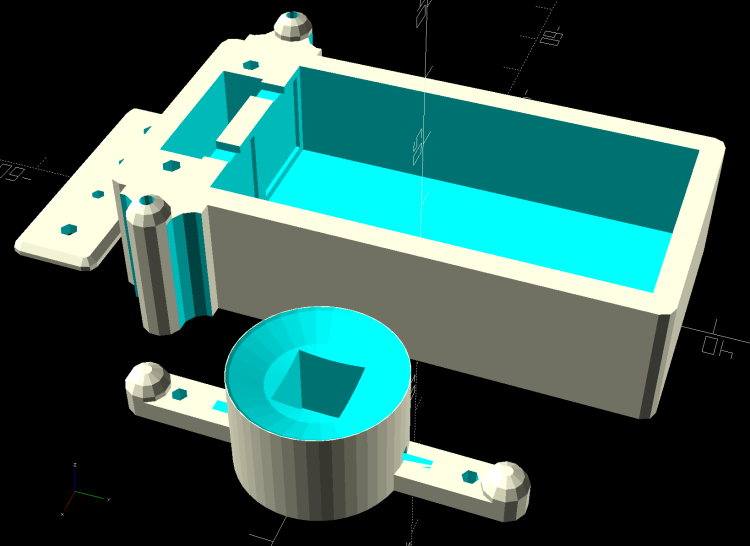 Astable Multivibrator - Alkaline AA Base - radome - solid model