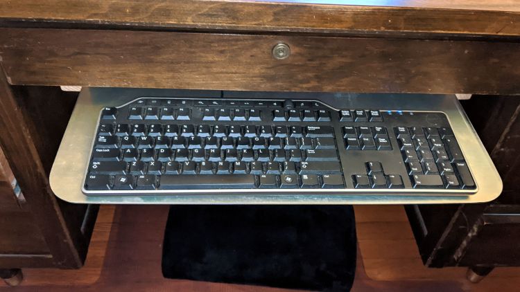 Keyboard Tray Relocation - in place