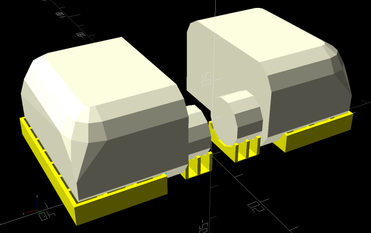 Rolling Cart Hinges - solid model - build