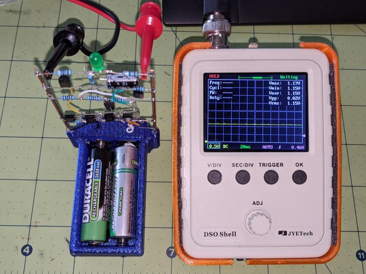 LM3909 green LED - 1.15 V NiMH