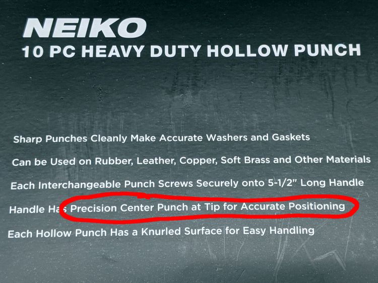 Neiko hole punch - description