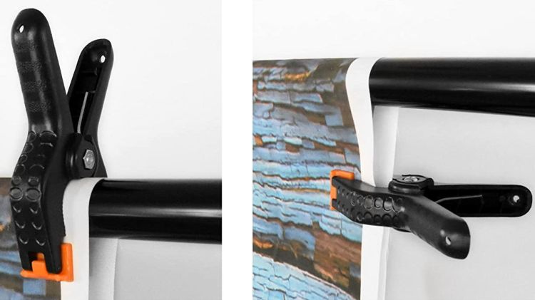 Emart Photo Backdrop - clamp examples