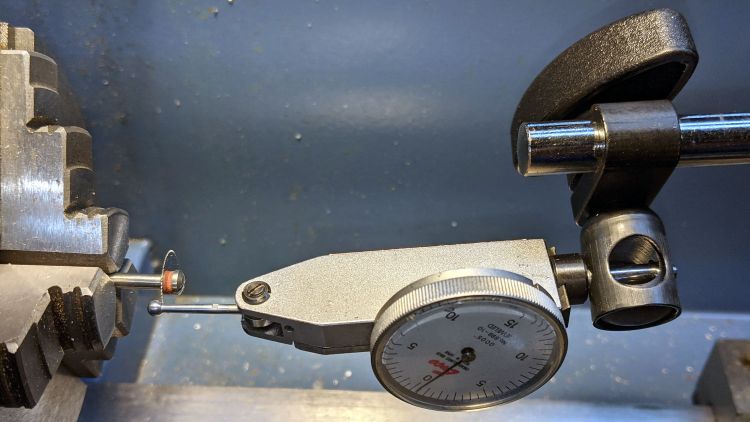 Dial test indicator mount - in use