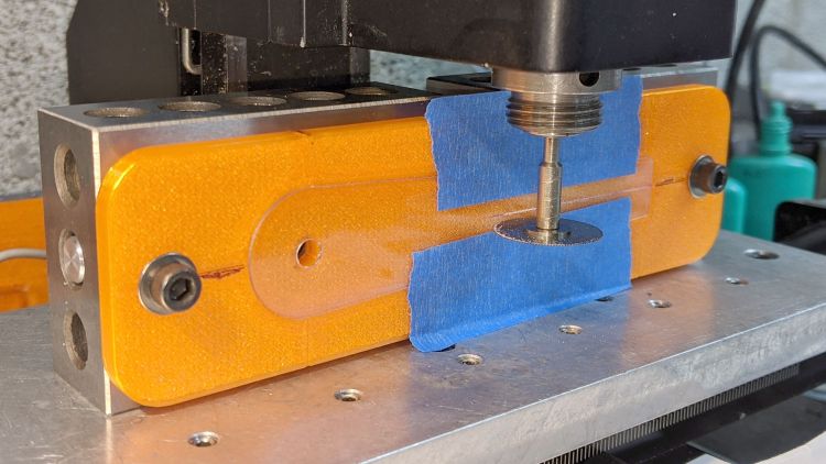 Tek CC - sawed cursor - Sherline setup