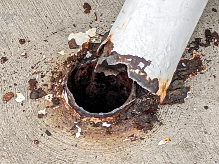 Gas pump barrier - right base