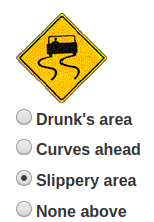 Driving class - slippery area