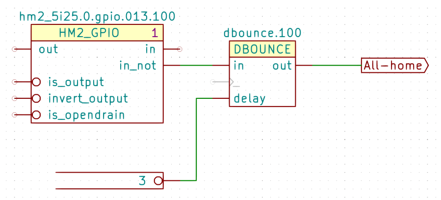 Home switches input - schematic