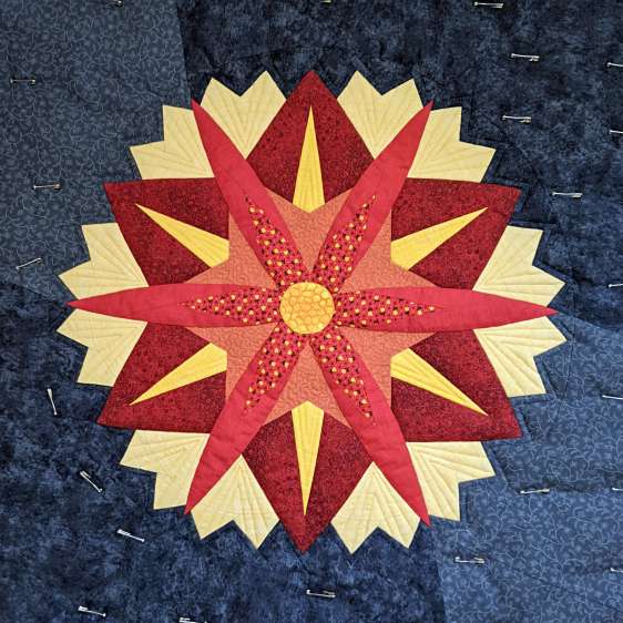 Stellar Snowflake Quilt - in progress