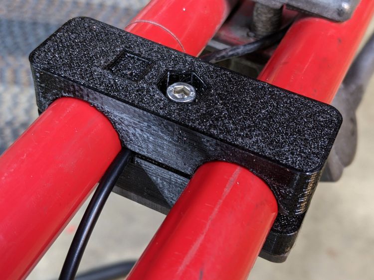 Tour Easy Bafang battery mount - top detail
