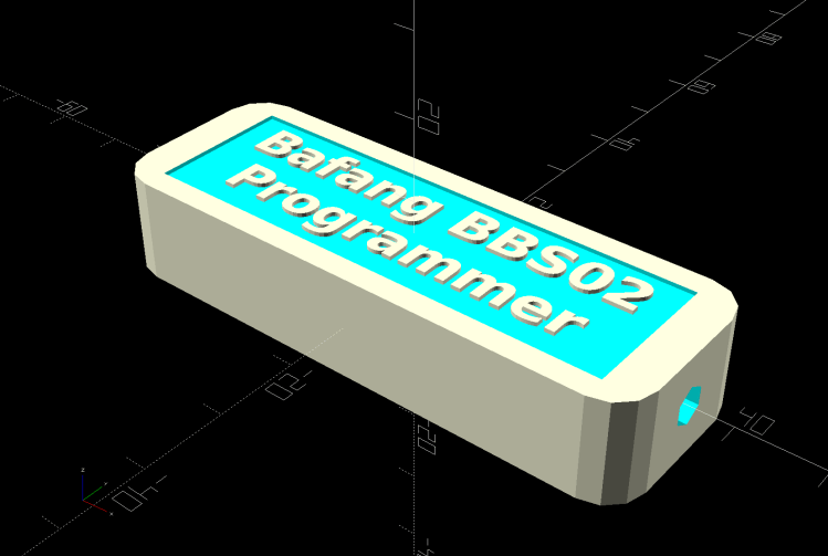 Bafang BBS02 - CP2102 Programming Adapter - case solid model