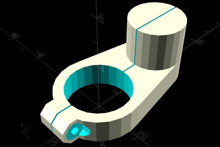 Display adapter mount - solid model