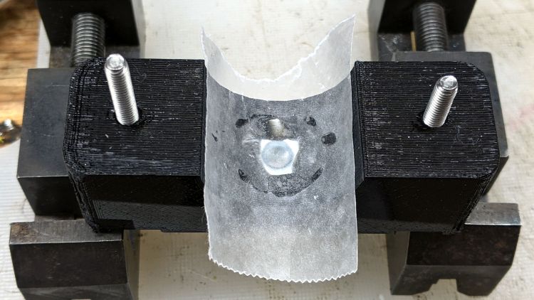 Terry Bafang battery mount - tee nut adhesive molding