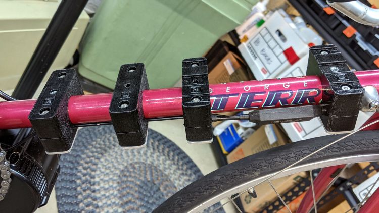 Terry Bafang battery mount - trial installation