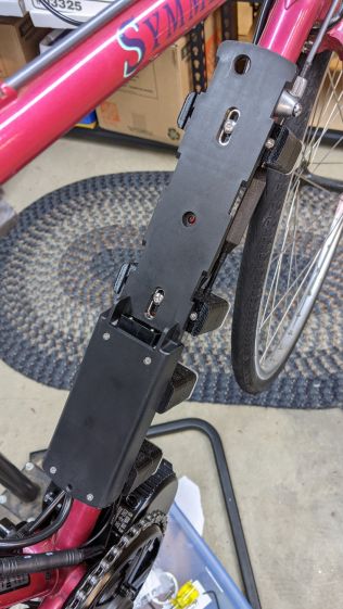 Terry Bafang battery mount plate - test install