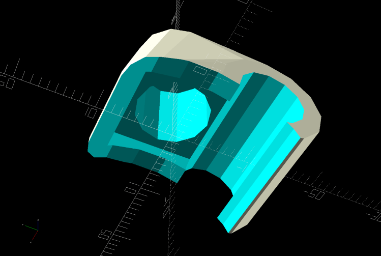 Terry - Bafang shift cap - interior - solid model