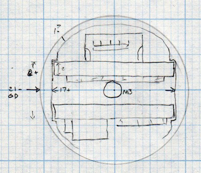 Amber running light - board layout doodle - end