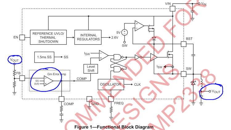 MP1584 - buck regulator - voltage feedback