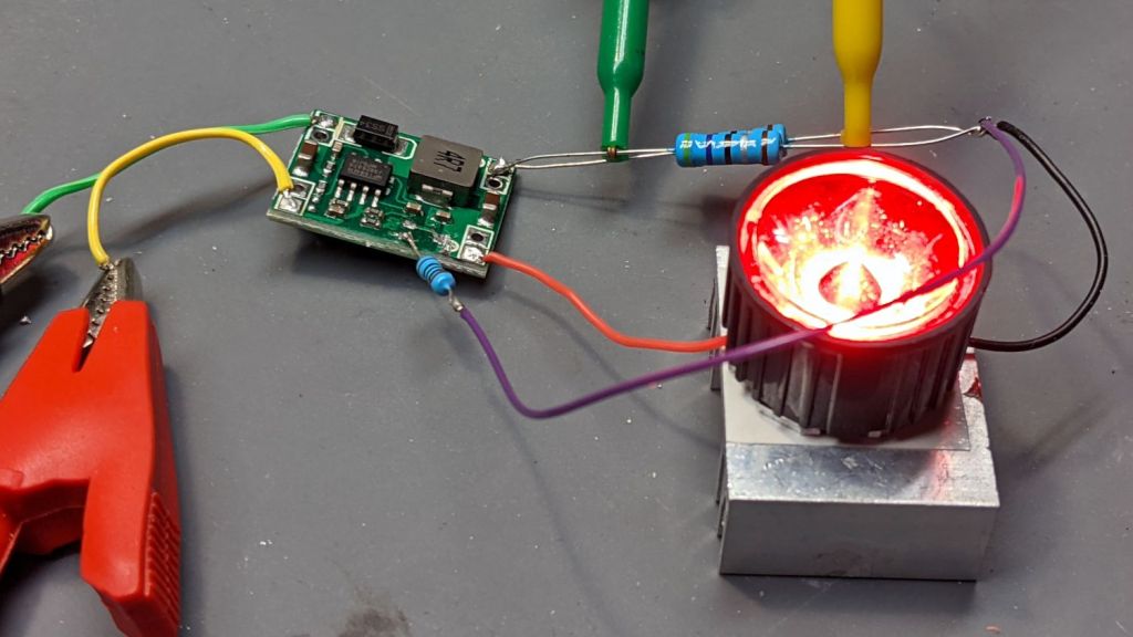 MP1584 Current Feedback: 1 W Red&nbsp;LED