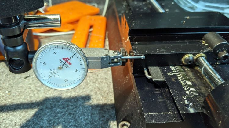 Sherline Y-Axis Nut Mishap - backlash test