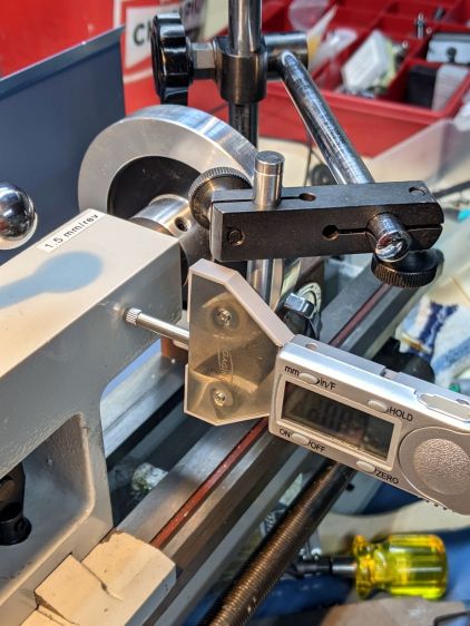 Depth Gauge mounting rod - in use