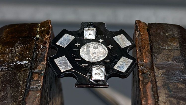 1 W LED PCB - errant solder