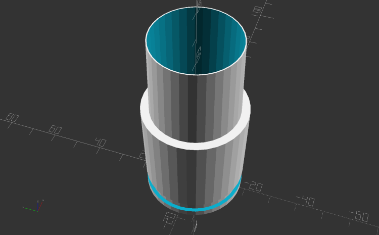 Dirt Devil Nozzle Bushing top view - solid model