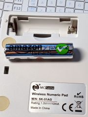 Wireless Numeric Keypad vs. AmazonBasics AAA Alkaline