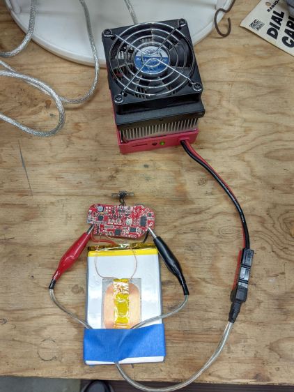 Alpatronix iPhone XS case - battery test setup