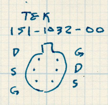 Tek 151-1032-00 - measured pinout