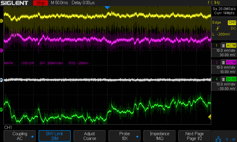 Tek AM503 - diff input U350.16-U350.14
