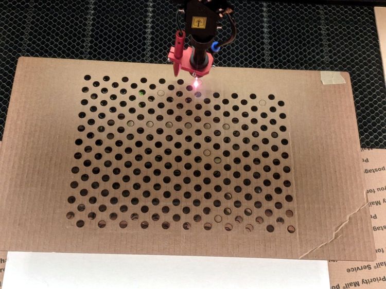 Laser spike plate - hole cutting