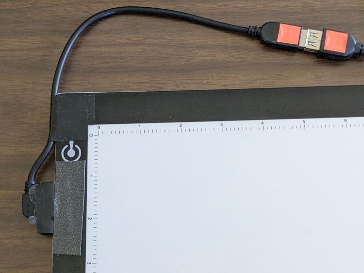 LitUp Light Pad USB jack reinforcement - top