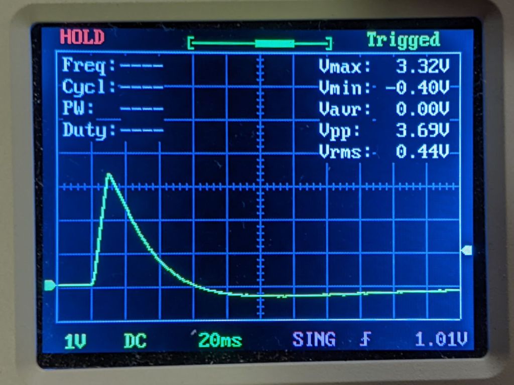 OMTech 60 W Laser vs. Gentec ED-200 Optical Joulemeter: Long Pulse Duration&nbsp;Power