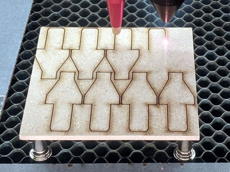 Improved MDF Honeycomb Spikes - first pass