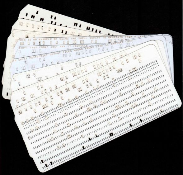 Laser-cut punched card samples