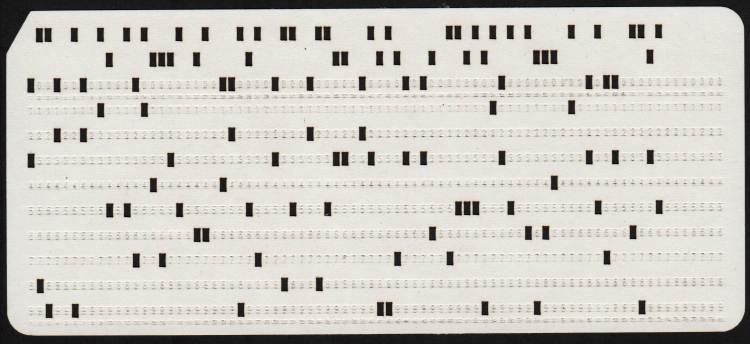 Laser cutter - engraved punched card