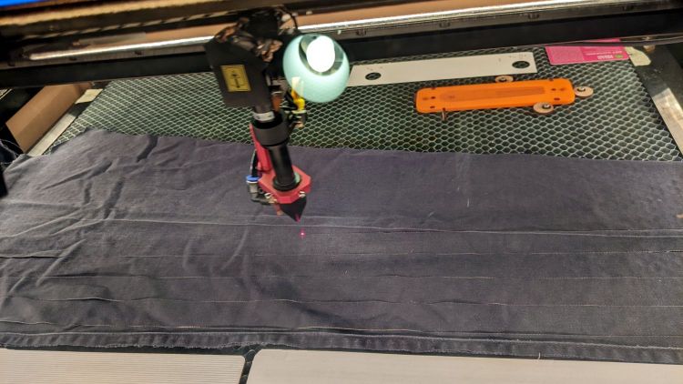 Garden Bean Poles - laser cutting ties