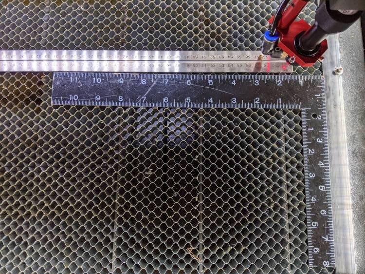 OMTech Axis Cal - honeycomb frame misalignment
