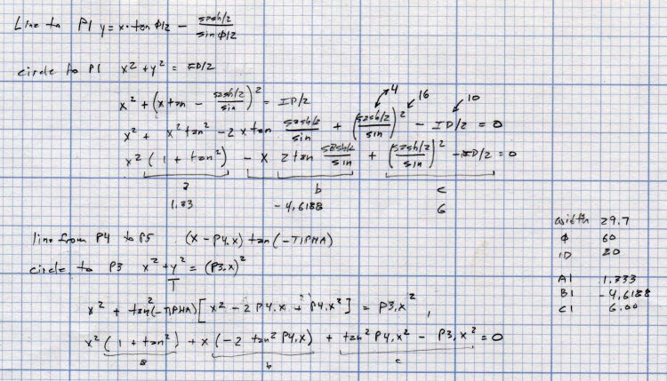 Coaster Geometry equations