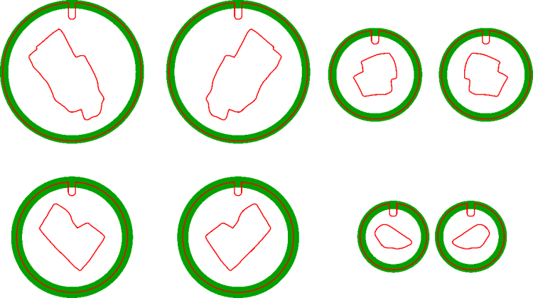 Earring templates - 25 20 16 12 mm