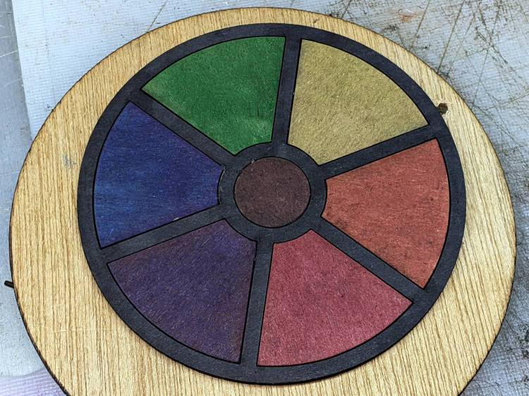 Chipboard coaster - double arcs