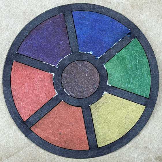 Chipboard coaster - excess glue