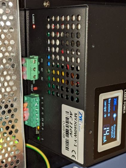 OMTech 60W Laser - manual pulse 49%