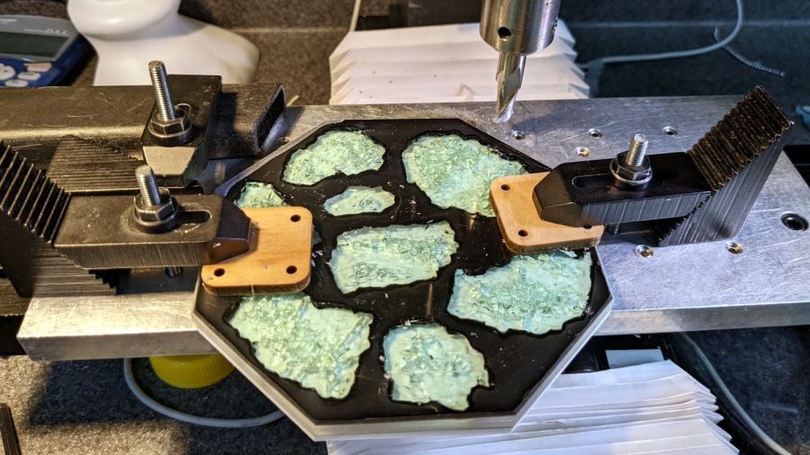 Smashed Glass Coaster - meniscus removal