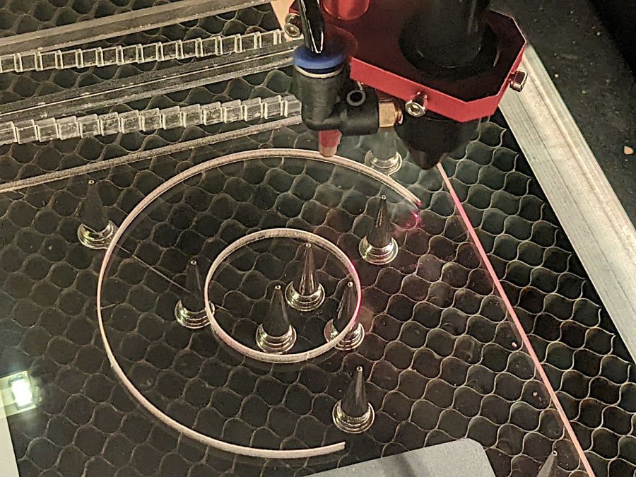 Coaster Epoxy Rim - cutting fixture plate