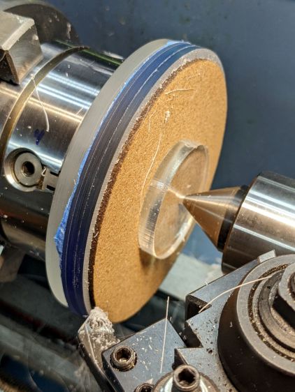 Coaster Epoxy Rim - turning setup